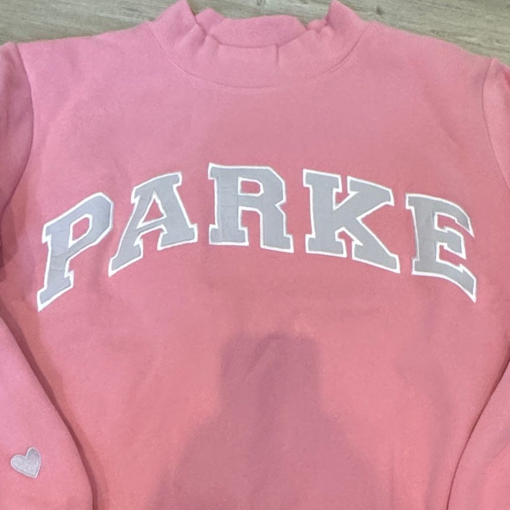 Parke Valentines Day Drop Blush and Lavender Mockneck X/XL - Picture 3 of 6